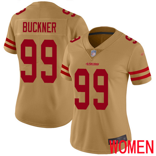 San Francisco 49ers Limited Gold Women DeForest Buckner NFL Jersey #99 Inverted Legend